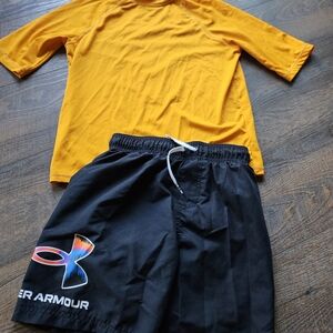 Under Armour Boy's Black Swim Shorts